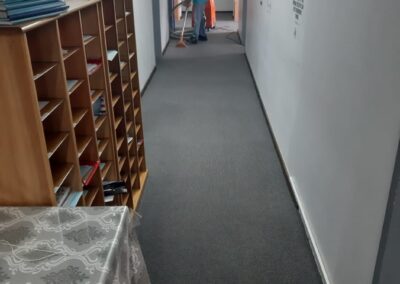 Cleaning carpets at Our Lady of Natal in the Bluff