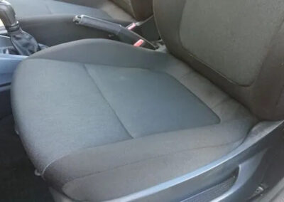 Steam cleaned car seats